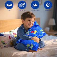 UOMNY dinosaur toddler pillowcase 12x16 blue fits travel pillows