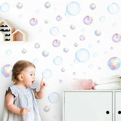 Uonlytech PVC bubbles decals β close-up of removable, easy-peel design.
