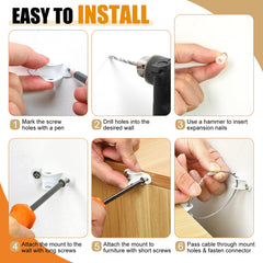 Uordirya anti-tip straps include hardware for quick, complete installation.