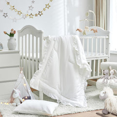 UOZZI BEDDING crib set with ruffle comforter for cozy sleep
