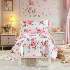 UOZZI BEDDING flower toddler pillowcase with pink roses for gentle nights