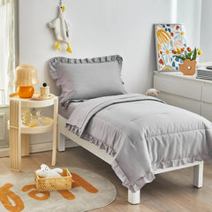 UOZZI Bedding gray fitted sheet provides secure fit and smooth surface.