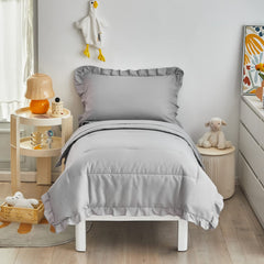 UOZZI Bedding gray reversible pillowcase offers dual looks and easy styling.