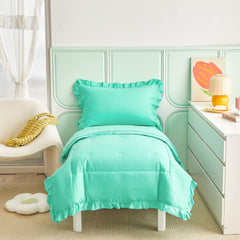 UOZZI BEDDING teal blue toddler comforter made of soft microfiber for cozy sleep