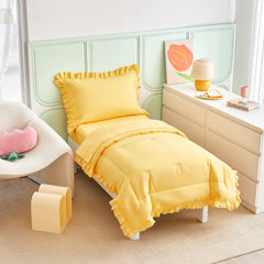 UOZZI Bedding yellow toddler pillowcase demonstrates gentle sleep and easy care