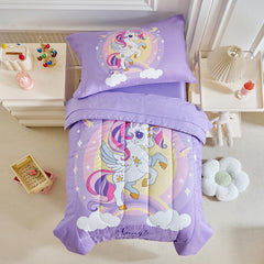 UOZZI BEDDING unicorn comforter with magical unicorn print for cozy toddler nights