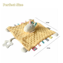 Upalupa Lovey Tags Blanket Teether showcases playful design and silicone teether for soothing on-the-go.