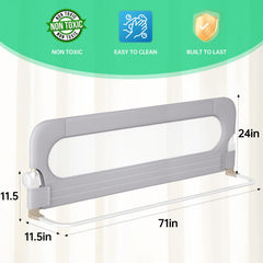 UPGOGO bed rail shows bunk compatibility for versatile room layouts.