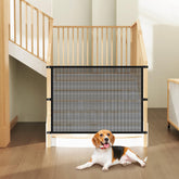 Upitry stair safety net installed on railing for secure fit