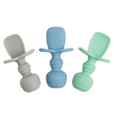 UpwardBaby self-feeding spoon choke-barrier closeup for safer meals