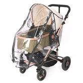 UQBEUQ universal stroller rain cover in use for all-season protection during walks.