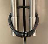 Urban August fridge lock dial-setup demonstrates a 4-digit security system for family use.