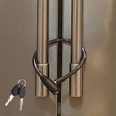 Urban August fridge lock side view demonstrates secure access for busy kitchens