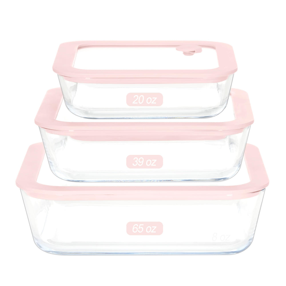 Urban Green square glass container with lid ideal for fresh meal prep and portion control.
