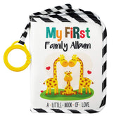Urban Kiddy Baby's First Family Album cover with giraffe design for memories