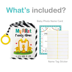 Urban Kiddy soft photo cloth pages with 4x6 slots for keepsakes