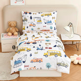 URBONUR construction cars pattern comforter for cozy bedtime adventures