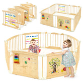 UREDISO wooden playpen assembly-ready frame supports quick setup and safe play.