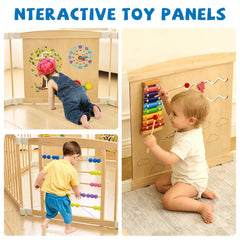 UREDISO foldable playpen stores compactly for space-saving living spaces.