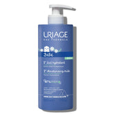 Uriage Baby 1st Moisturizing Cream 500ml tub with edelweiss and shea butter for gentle hydration.