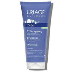 Uriage Baby 1st Shampoo organic Edelweiss bottle demonstrates gentle cleansing for delicate hair.