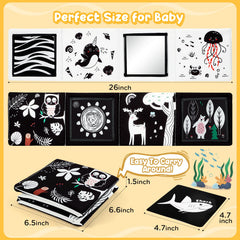URMYWO baby-safe mirror provides reflective stimulation for self-discovery moments.