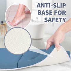 URMYWO bath mat with quick-dry neoprene resists moisture