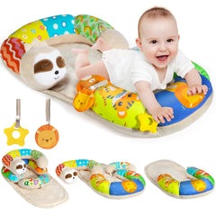 URMYWO Tummy Time Mat folded pillow — compact, cozy setup for baby play