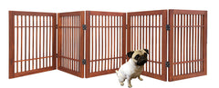Urnporium gate with two-way hinges enables flexible doorway use.