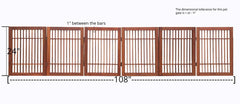 Urnporium dog gate folded for compact storage in small spaces.