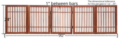 Urnporium folding gate folded for compact storage after use.