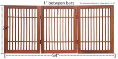 Urnporium freestanding accordion gate extended to cover a broad doorway.