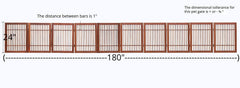 Urnporium freestanding pet gate set up indoors and outdoors.