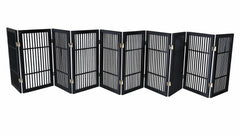 Urnporium pet gate 10-panel 30 tall keeps dogs contained in doorways with freestanding design