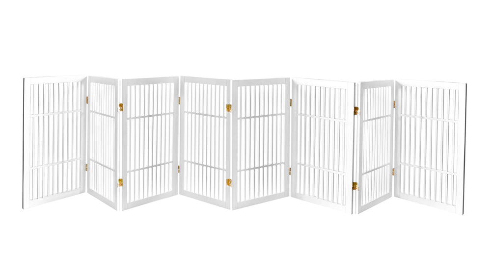 Urnporium pet gate in Acacia wood, fully assembled for immediate use