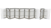 Urnporium pet gate acacia wood frame fully assembled for immediate use