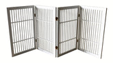 Urnporium pet gate acacia wood fully assembled showcases natural durability.