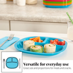 US Acrylic Harmony green 3-comp tray stacked neatly for space-saving storage
