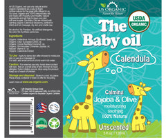 US Organic Baby Oil calendula-plant close-up highlights calendula soothing properties for delicate skin.
