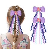 Usakinon Mermaid Hair Clip Bows purple bow for everyday little princess looks