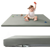 Usbettas Baby Play Mat waterproof cover shown on clean surface for quick wipe-clean spills.