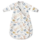 usbettas Baby Sleep Sack Ocean front view highlights breathable cotton for comfortable nights.