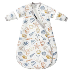 usbettas Baby Sleep Sack Ocean front view highlights breathable cotton for comfortable nights.