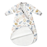 usbettas baby sleep sack in ocean color shows warm 2.5 TOG warmth for cold nights