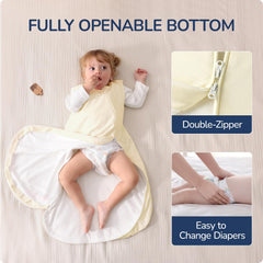 usbettas Baby Sleep Sack zipper close-up highlighting diaper-change accessibility