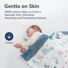 usbettas dinosaur blanket back dotted fleece provides plush texture and cozy warmth.