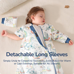 usbettas sleep-sack detachable-sleeves close-up demonstrates year-round versatility for cooler evenings.