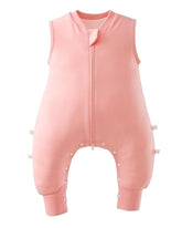 usbettas Toddler Sleep Sack with Feet front view shows breathable cotton for all-night comfort