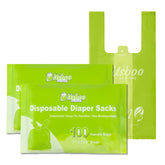 USBOO biodegradable diaper bags pack open for easy grab-and-go use.