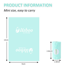 USBOO diaper bags 9x13-size demonstrates durable capacity for 1–3 diapers.